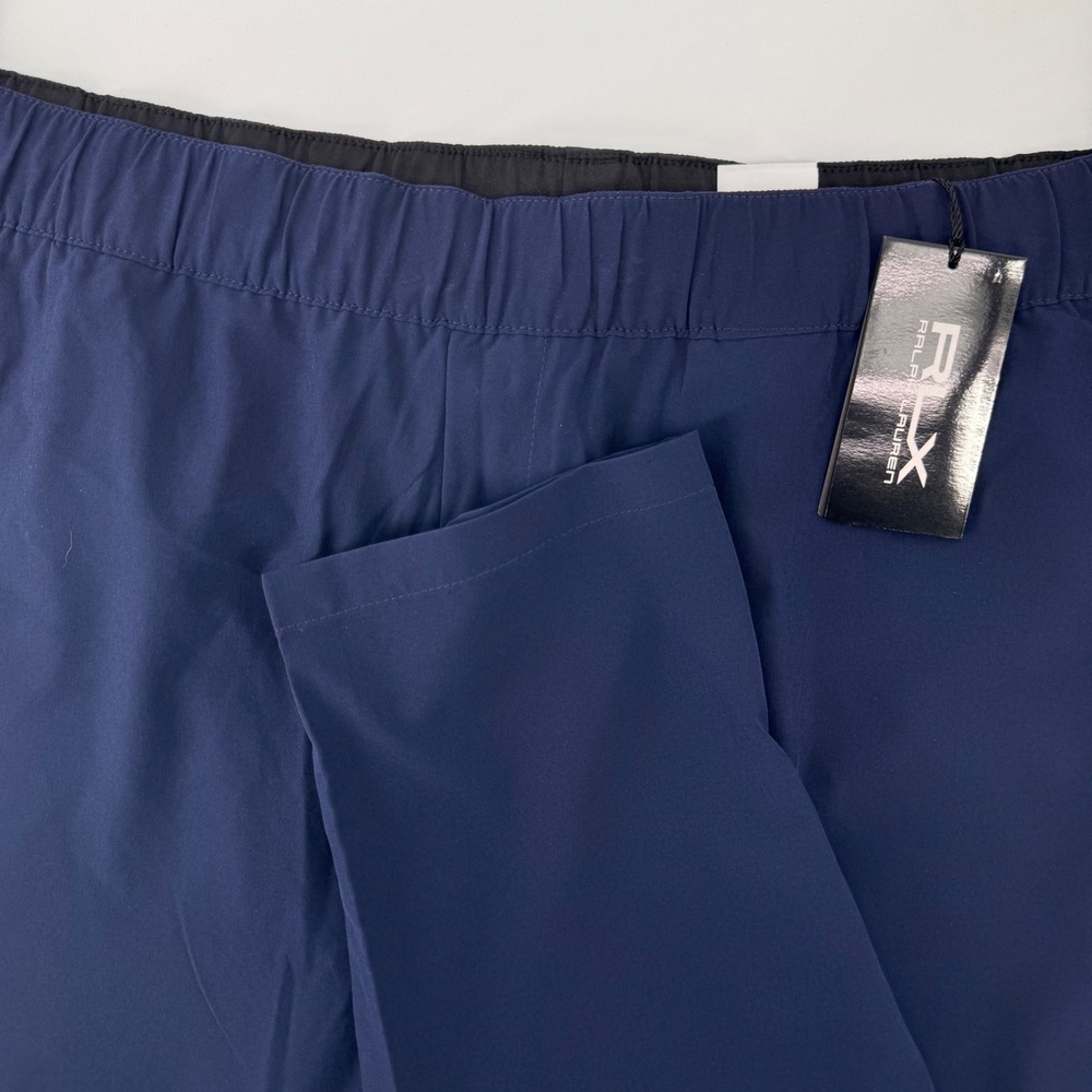 RLX Ralph Lauren Performance Pants Men XXL Navy Blue Elastic Waist Golf Tapered